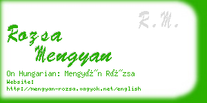 rozsa mengyan business card